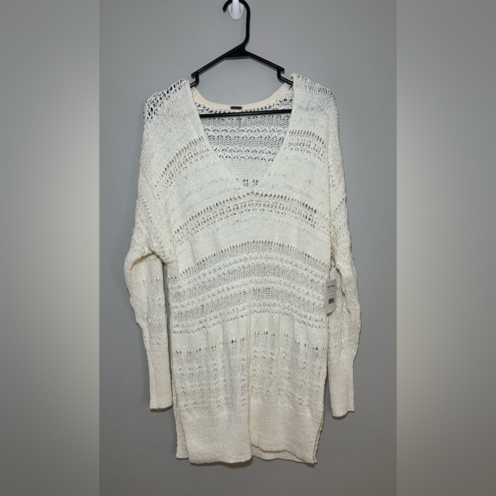 NWT Free People Hot Tropics V Neck Sweater - Picture 2 of 7